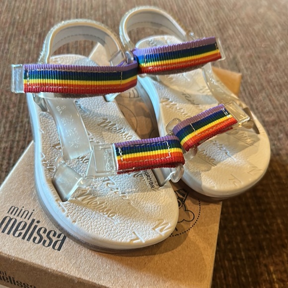 Mini Melissa - Baby Girl Papete + Rider I INF - Beige / Beige Rainbow - Picture 12 of 16